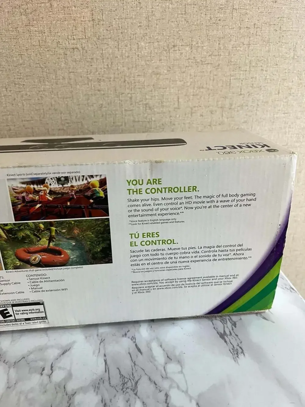 Microsoft Xbox 360 Kinect Sensor with Kinect Adventures Game